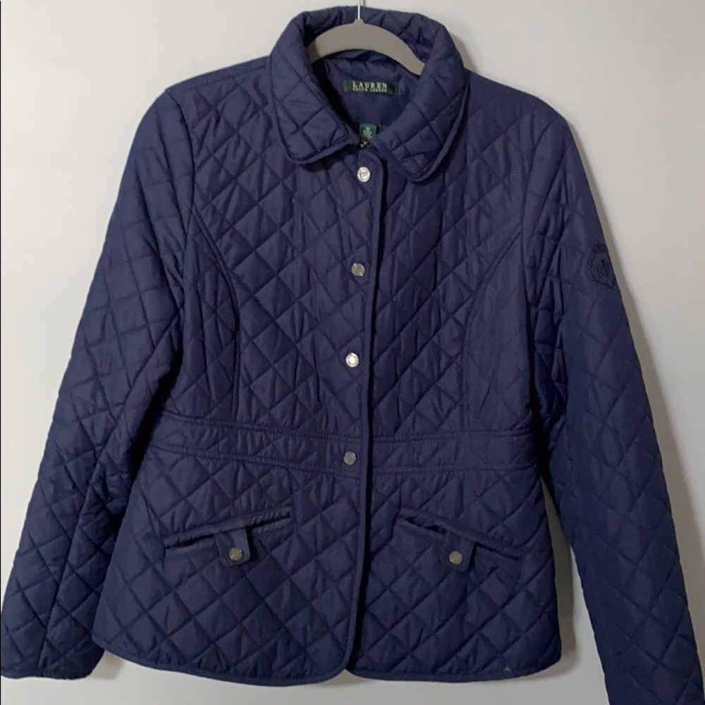 Ralph Lauren quilted navy coat